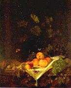 CALRAET, Abraham van Still-life with Peaches and Grapes oil painting on canvas